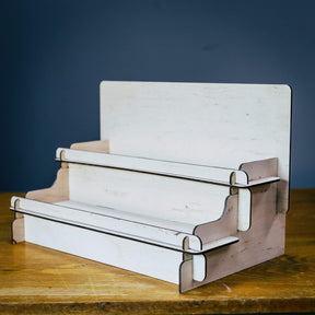 Wooden Display Riser - 2-Tier Collapsible Stand – CustomCraftUA