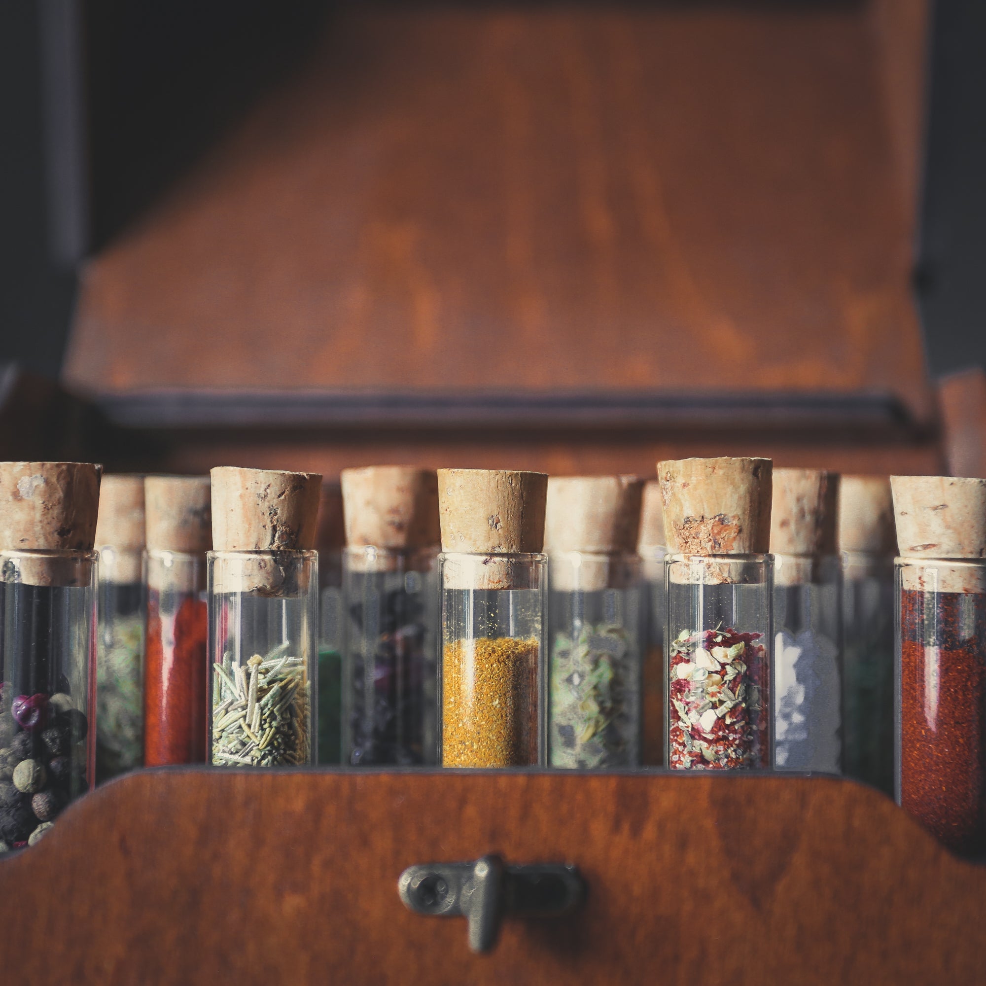 Custom Wooden Spice Box with Test Tubes - Unique Kitchen Gift ...
