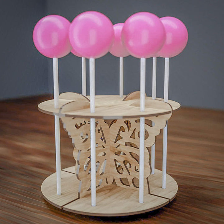 Butterfly cake pop stand front view