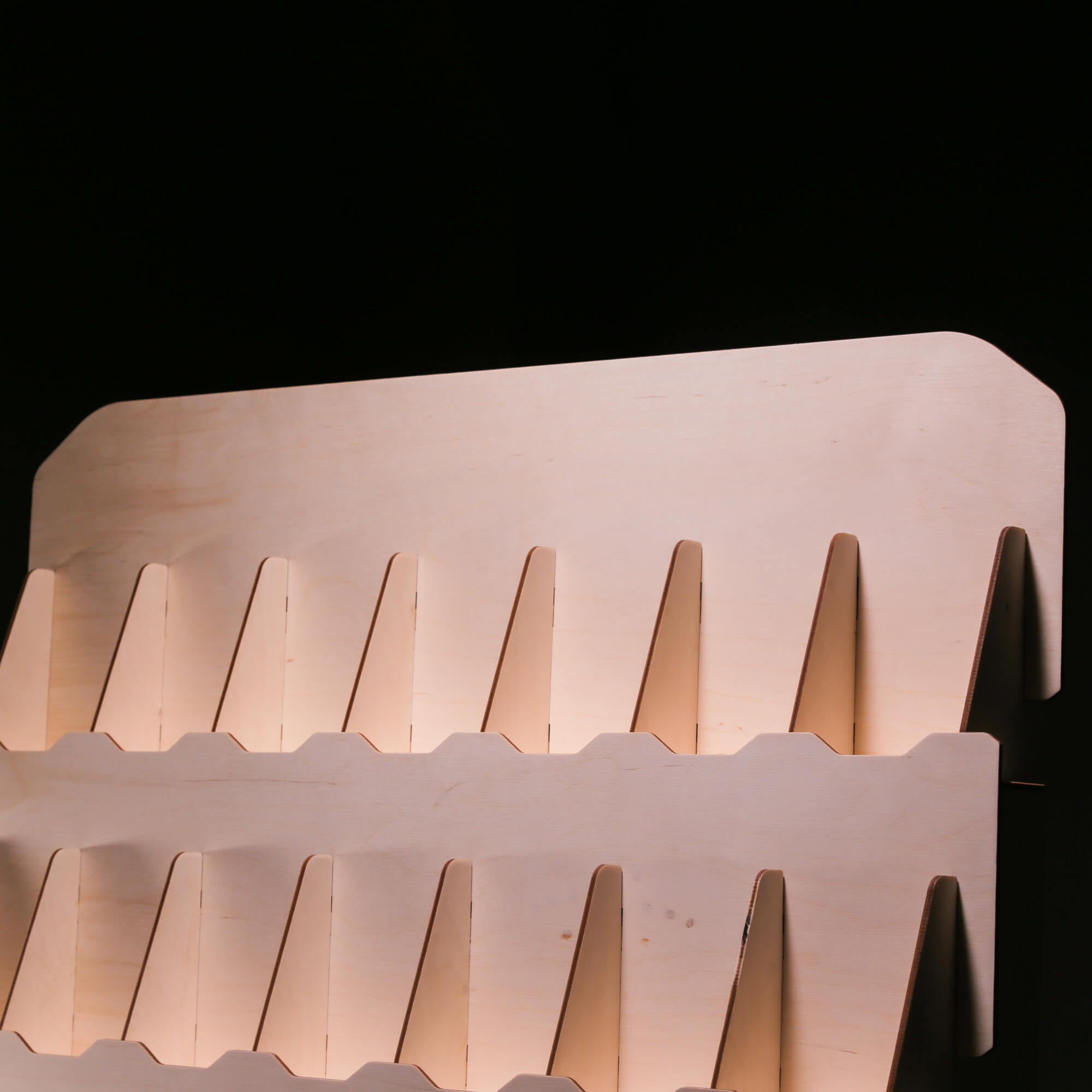 35 Pocket Sticker Display Stand - Collapsible Wooden Display Rack ...