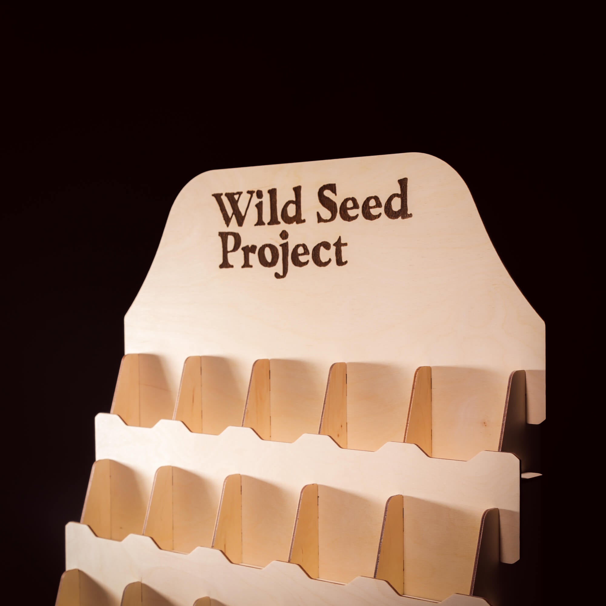 Seed Display Stand - 25 Pockets 5-Tier Wooden Rack for Retail ...