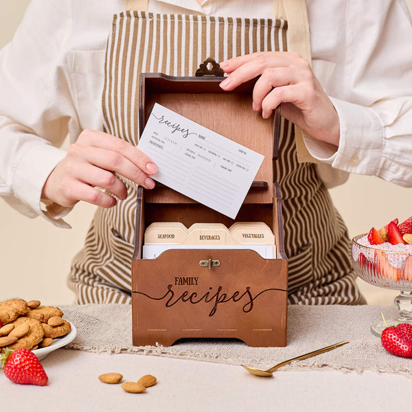 Personalized 3x5 recipe box