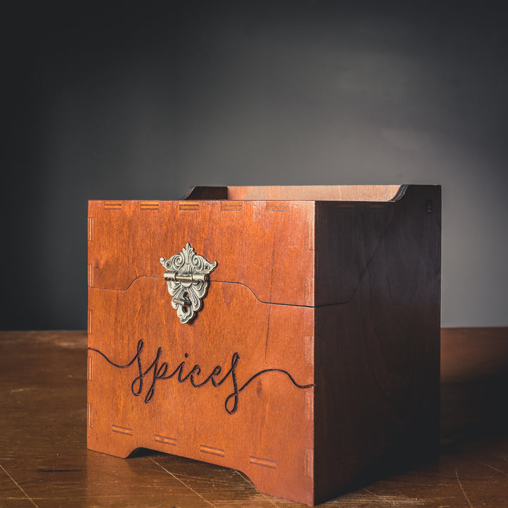 Custom Wooden Spice Box with Test Tubes - Unique Kitchen Gift ...