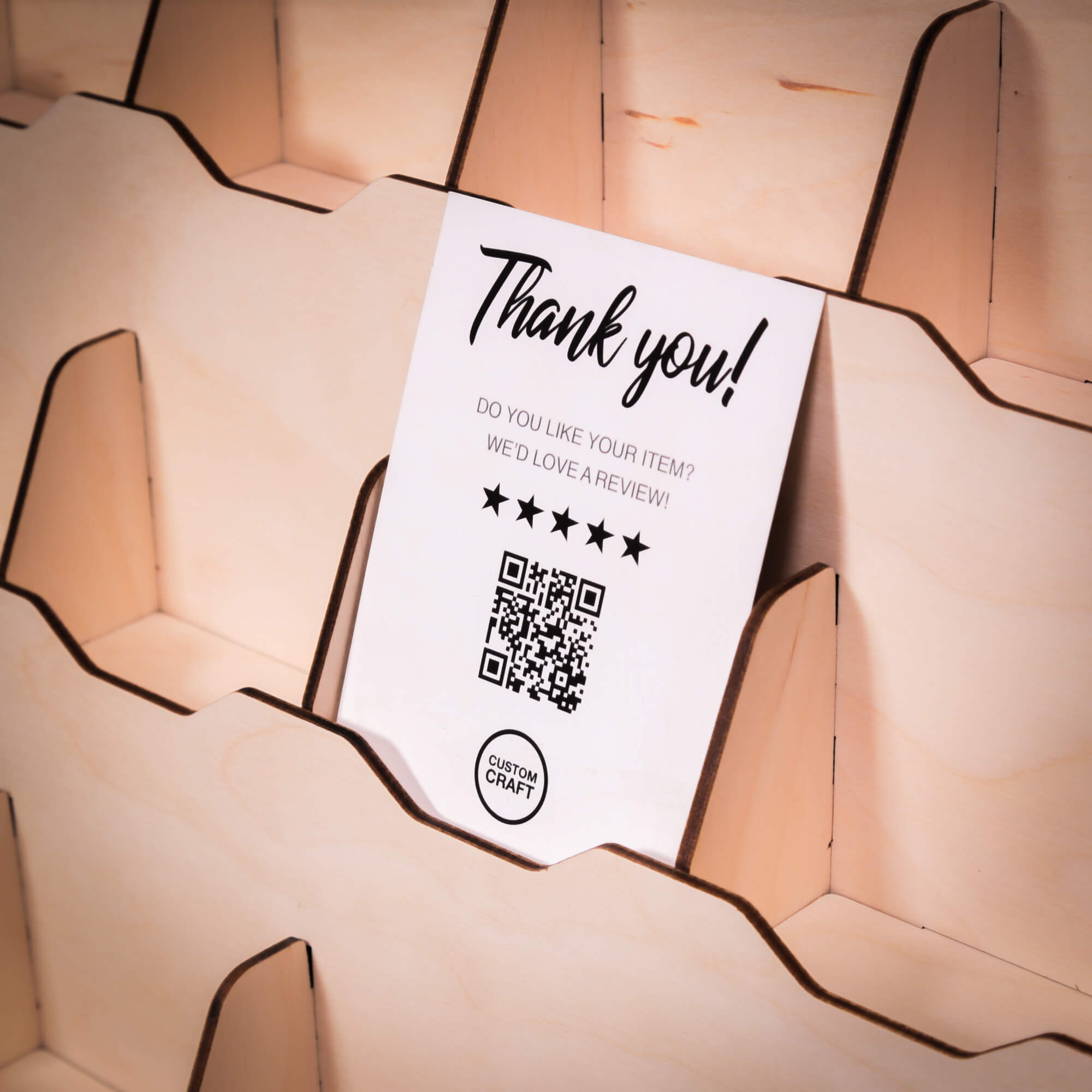 4-Tier Wooden Sticker Display Stand – Portable & Easy Assembly ...