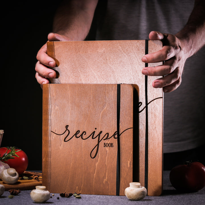 Personalized Wooden Recipe Book Binder