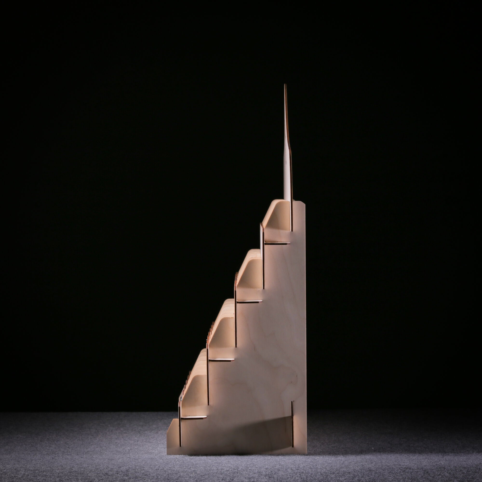 4-Tier Wooden Sticker Display Stand – Portable & Easy Assembly ...