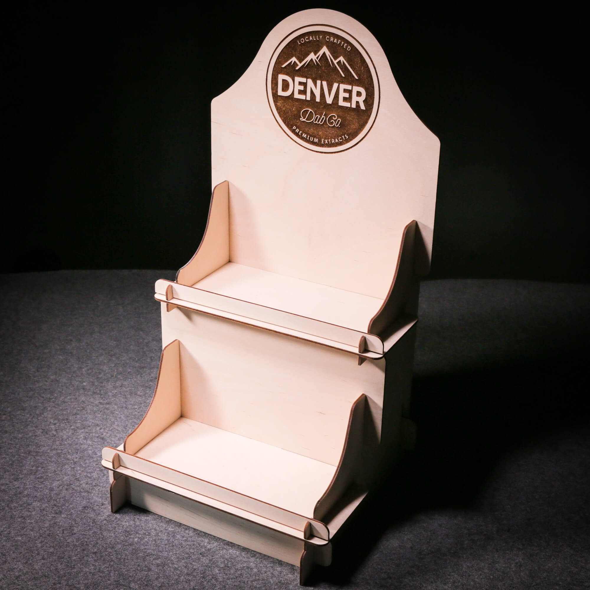2-Tier Wooden Display Stand - 10