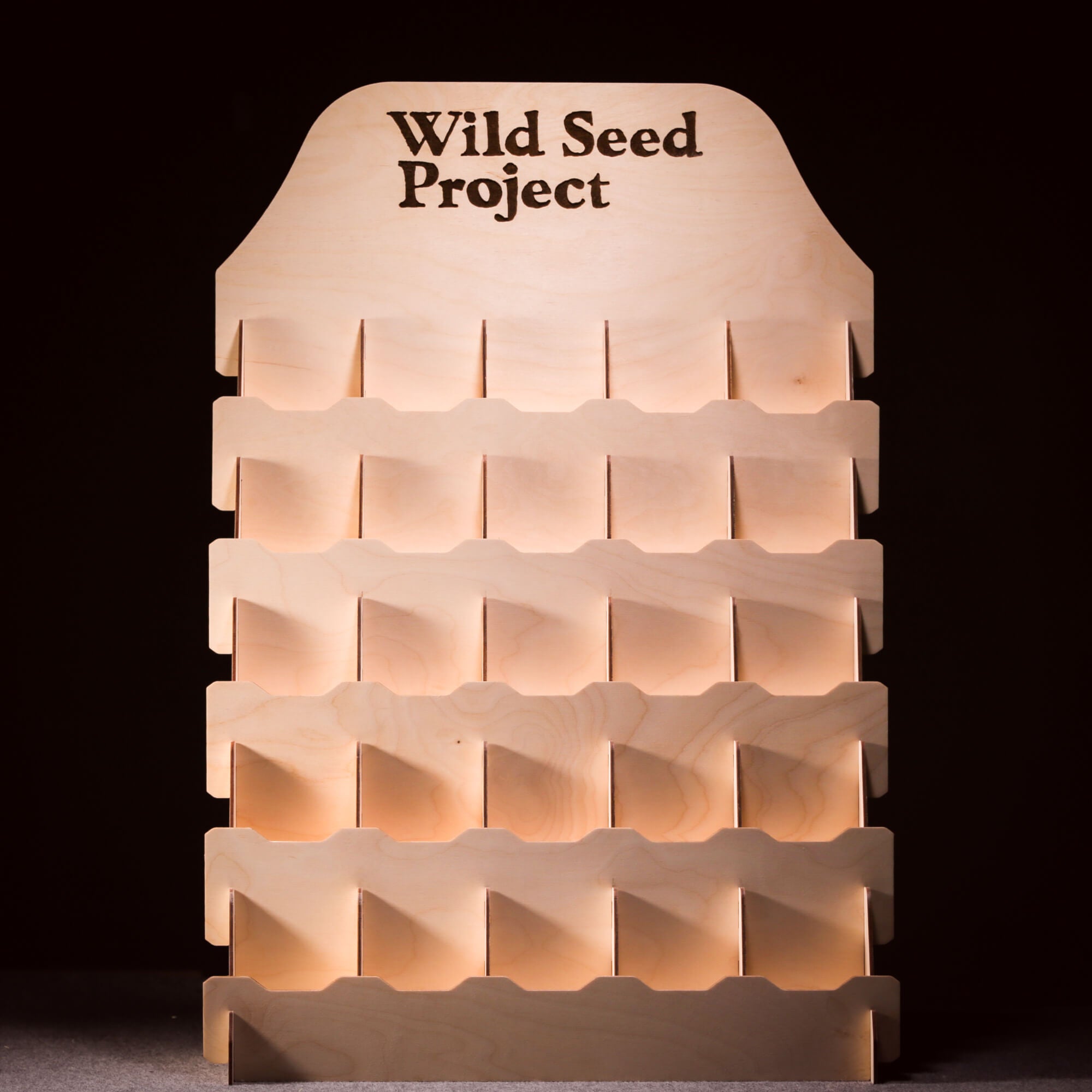 Seed Display Stand - 25 Pockets 5-Tier Wooden Rack for Retail ...