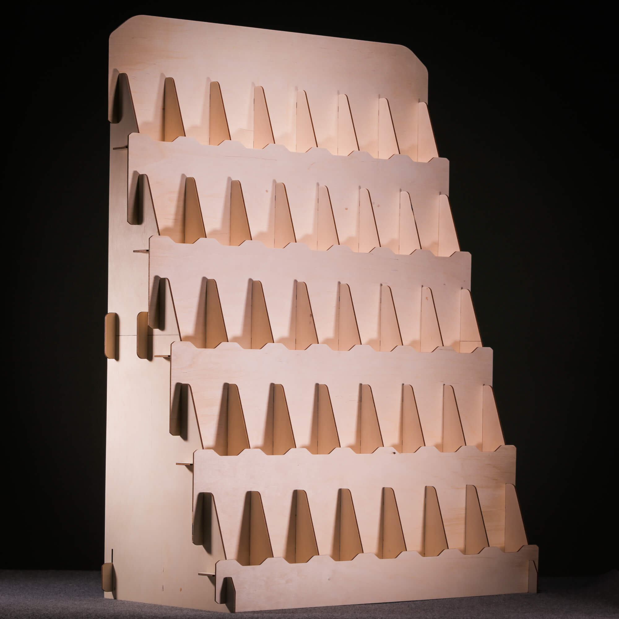 35 Pocket Sticker Display Stand - Collapsible Wooden Display Rack ...